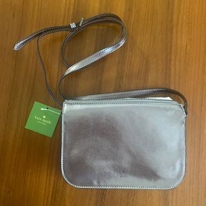 NWT Silver Kate Spade Crossbody